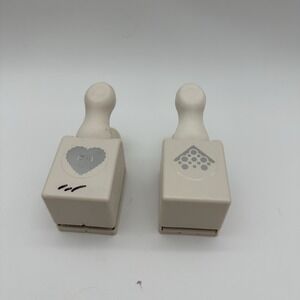 Martha Stewart Bubble Bath & Heart Corner Paper Punch Wedding Craft Scrapbook X2